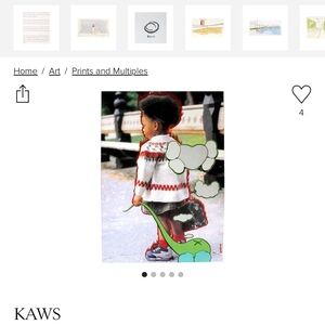 KAWS Art Print with Green and Red Accents
